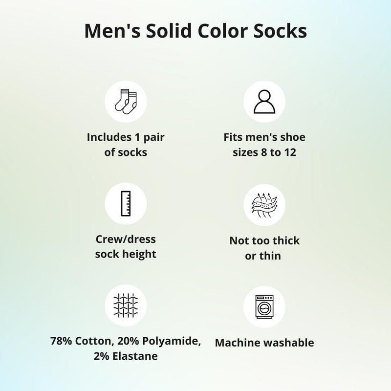 tiemart Men's Socks, Fits Men's Shoe Sizes 8-12 - Image 2